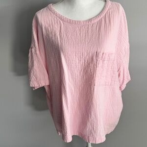 Caslon Pink Pullover oversized shirt - Cotton - Gauze